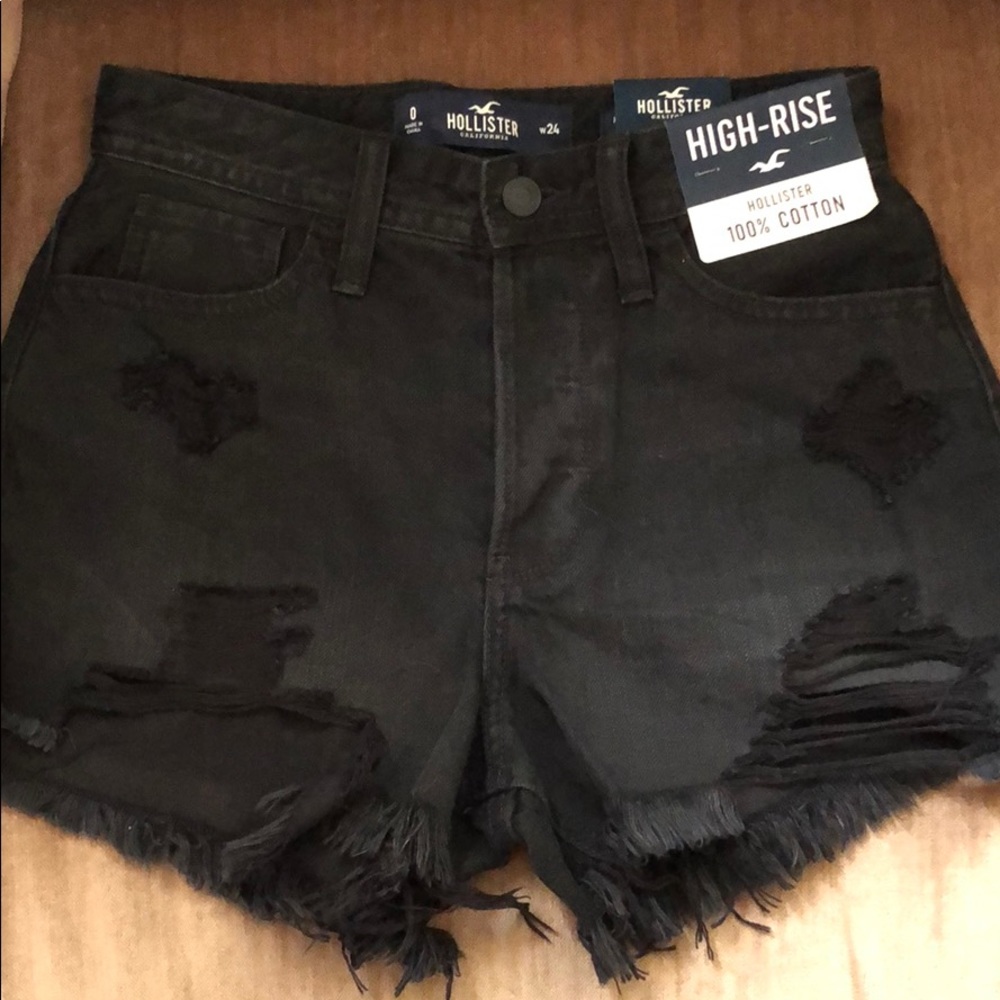 Hollister black highrise shorts
